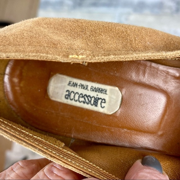 Jean Paul Barriol Accessorie camel suede block heel La size 39 - Picture 2 of 10